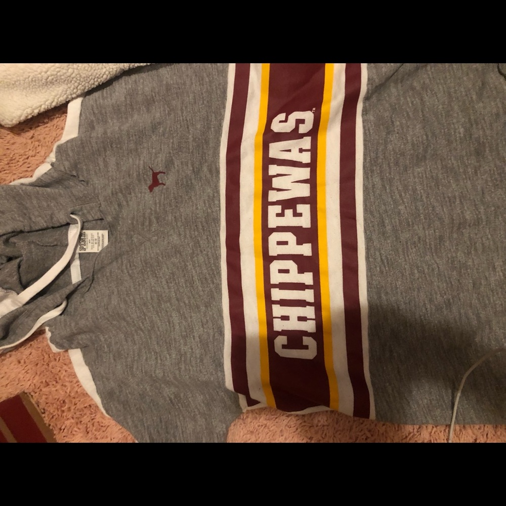 CMU Pink hooded shirt